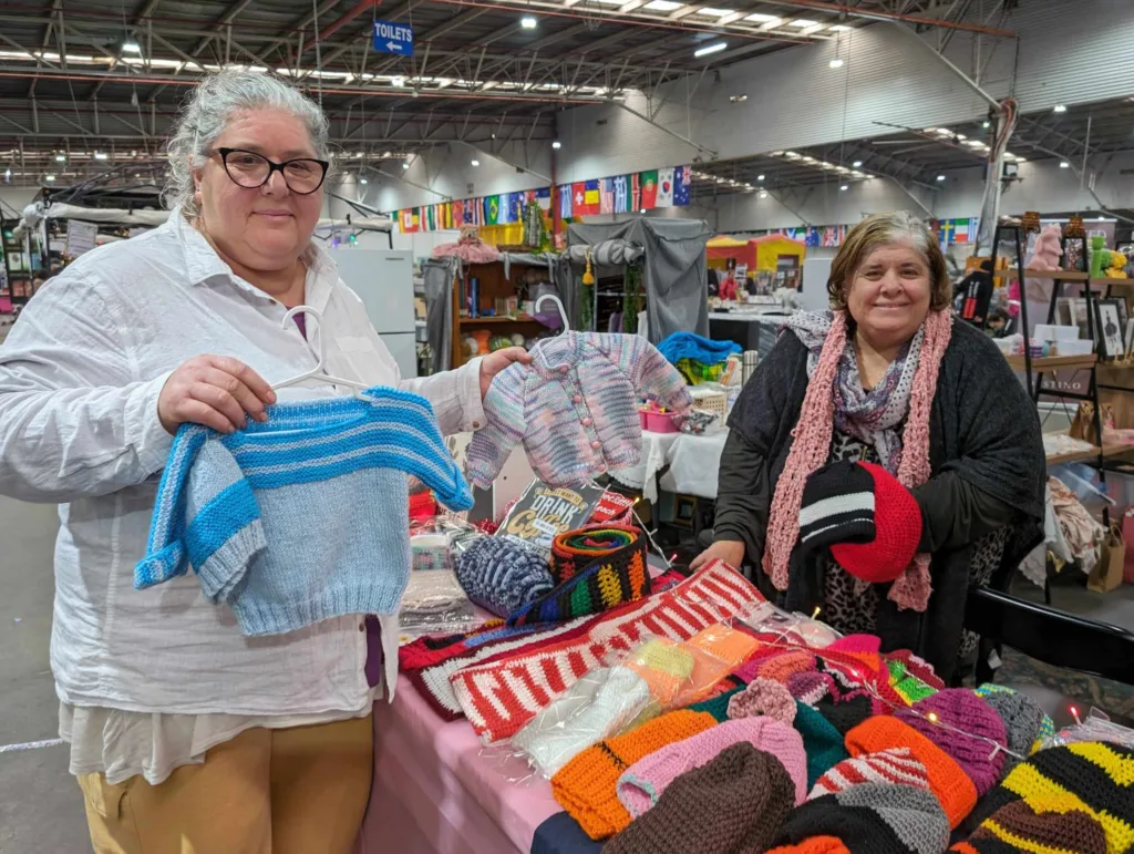Sisters Olga and Soula turned their hobby into a business and are regulars at the market.
