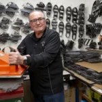 Vlass Vlassopoulos has been making ugg boots since taking over the store ten years ago. PictureBrett Hartwig