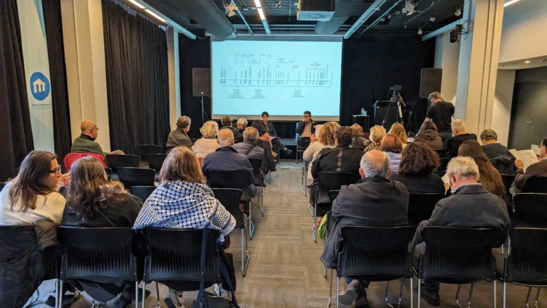 Greek Community of Melbourne members discuss Constitutional reform proposals at meeting