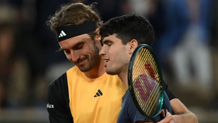 Alcaraz invincible again for Tsitsipas at French Open