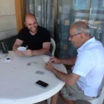 Grandad Savvas and grandson Tim Larcos playing cards in Larnaca. (1)