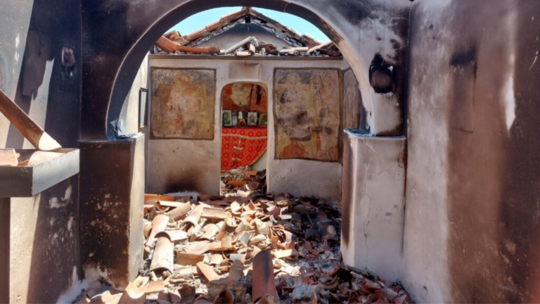 Post-Byzantine churches sustain significant damage in Attica fires