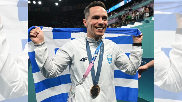 Gymnast Eleftherios Petrounias wins third consecutive Olympic medal