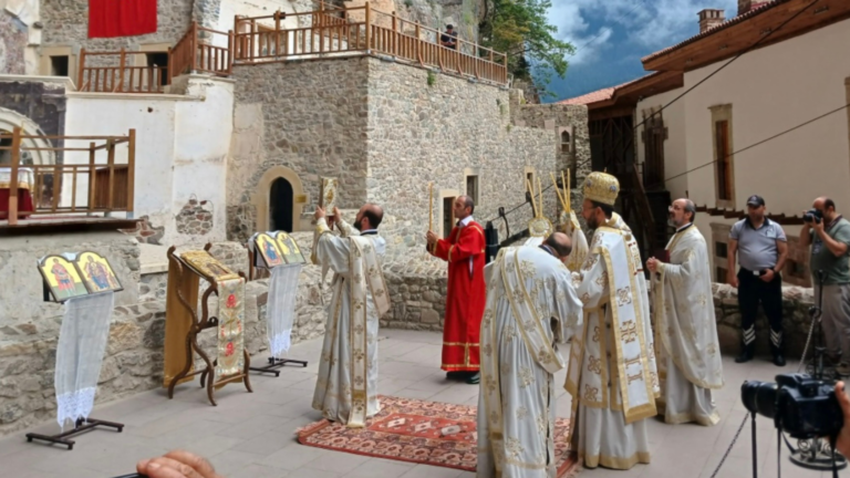 Strict security measures at Panagia Soumela Monastery for Divine Liturgy