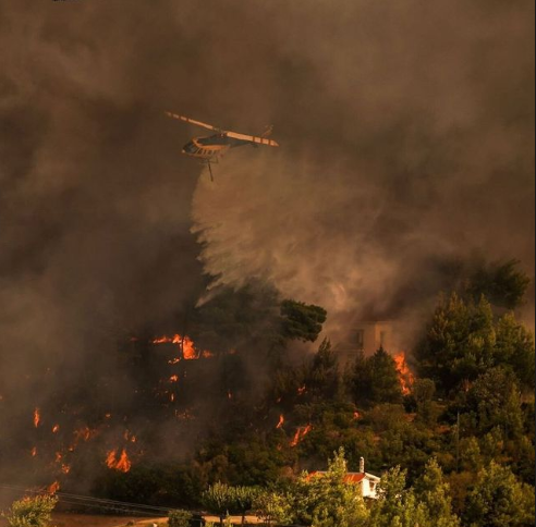 wildfires greece australian helicopters