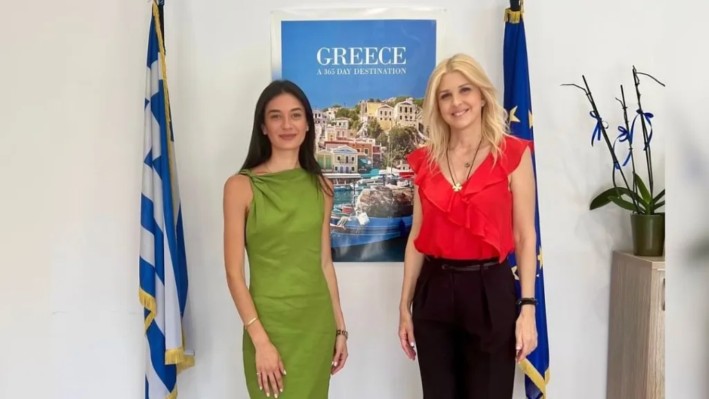 The Greek Herald publisher Dimitra Skalkos meets with Greece's Deputy Tourism Minister