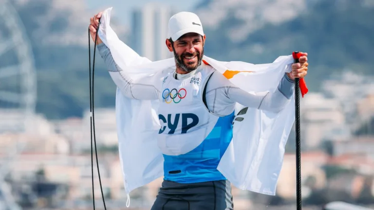 Sailor Pavlos Kontides gets first silver medal for Cyprus at Paris Olympics