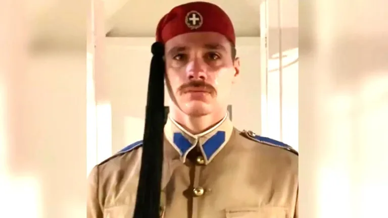 Evzone goes viral after getting emotional on his final day of duty