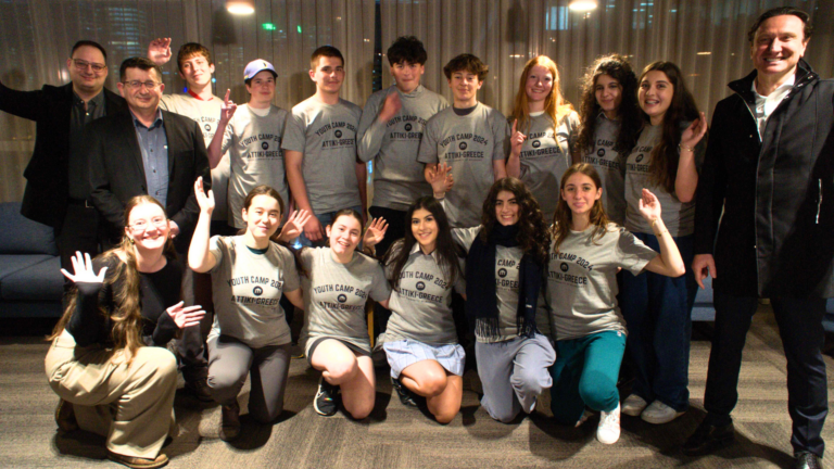 Greek Youth Camp participants hold final briefing in Melbourne before take off