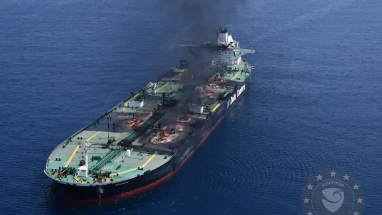 EU begins salvage operation for ablaze Greek tanker in the Red Sea