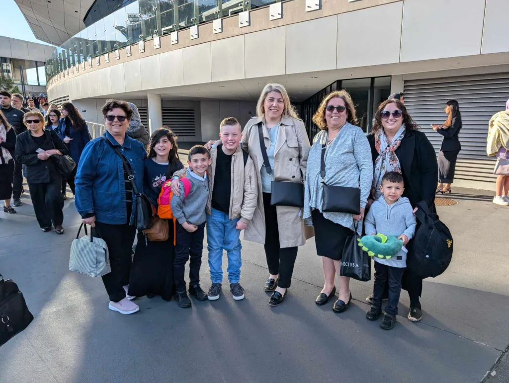 Little Samuel and his friends. He was the one that made his mother take him to Margaret Court Arena.