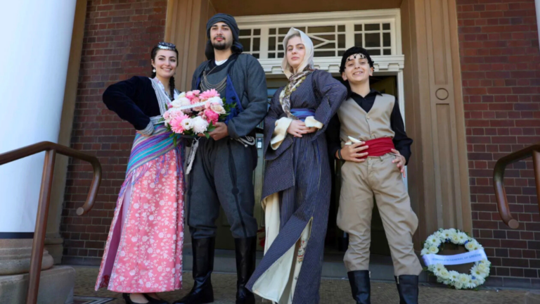 Australia turns blue and white for OXI Day celebrations