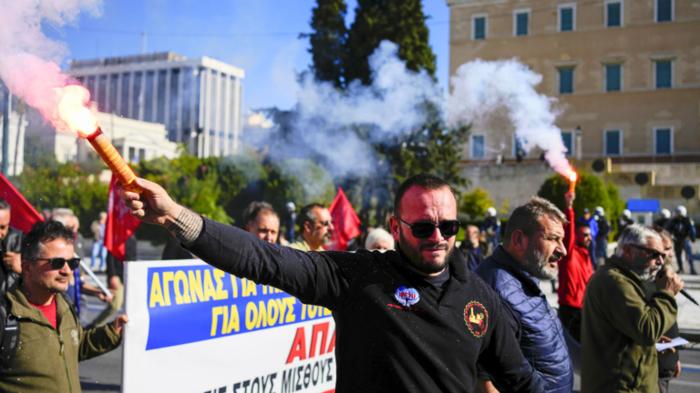 Thousands of Greek workers strike over rising cost of living