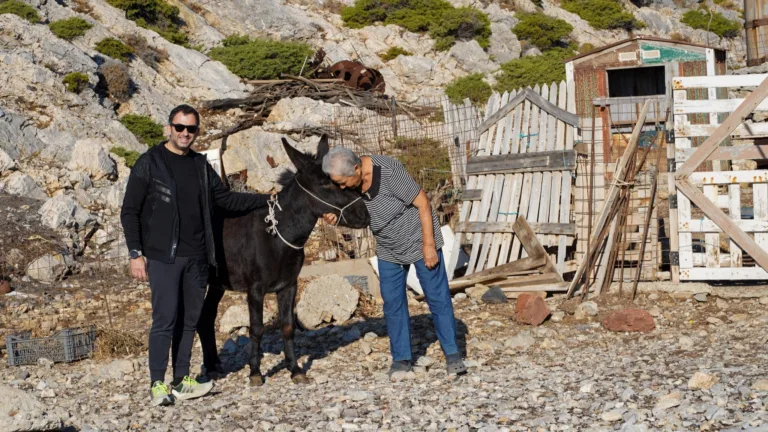 80-year-old sole resident of Kinaros island gifted donkey as a companion