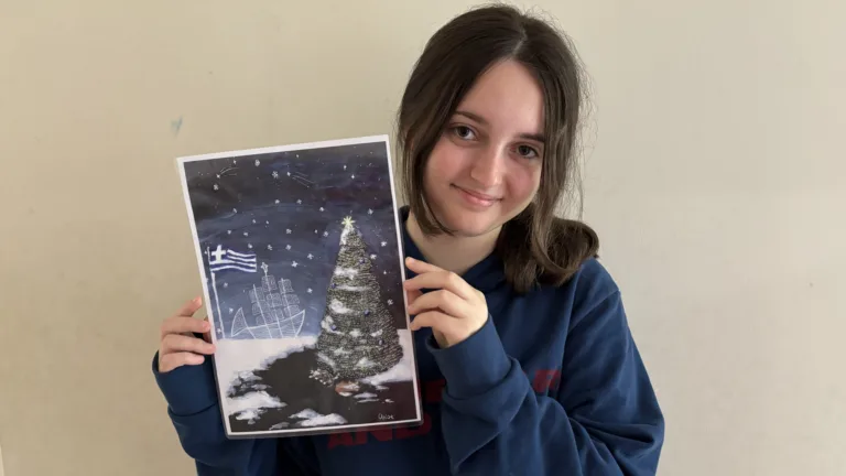 Chloe Llewellyn wins The Greek Herald’s 2024 Christmas Cover Competition