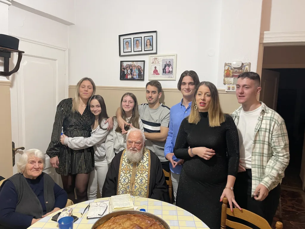 Dion Papadopoulos and his family in Larissa