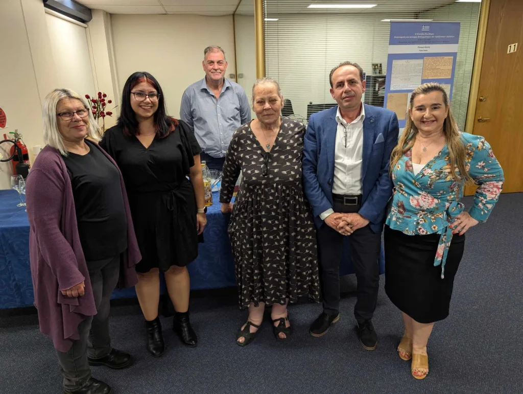 Staff at the Greek Consulate of Melbourne wait for the next chapter