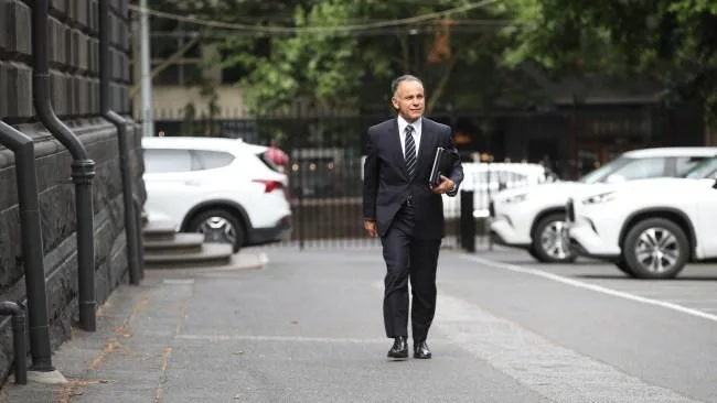 Shadow Police Minister Brad Battin has successfully seized the leadership of the Victorian Liberals from John Pesutto during a dramatic party-room showdown on Friday morning. Picture: David Crosling
