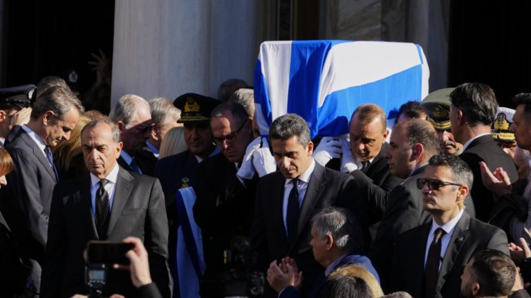 Former Greek Prime Minister Costas Simitis honoured at state funeral