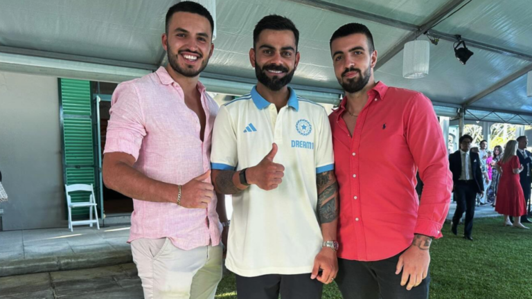 Kohli moves on from Test cricket incident as he poses with Sam Konstas’ brother