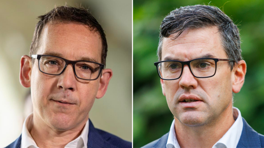 Victoria's Liberal leader and Steve Dimopoulos MP clash over neo-Nazi claims