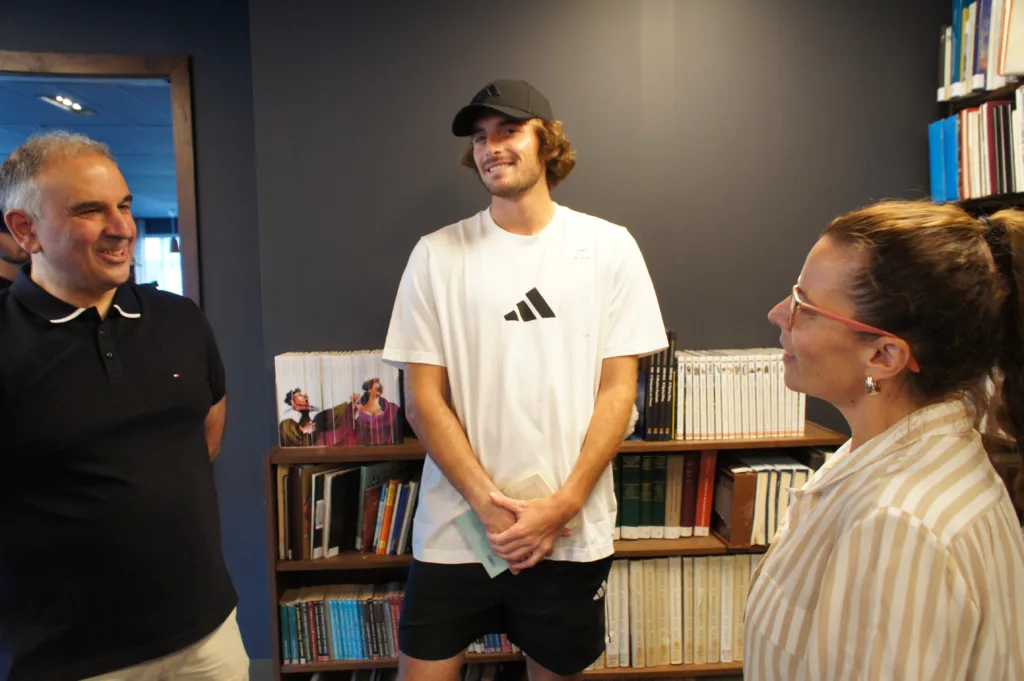 Stefanos Tsitsipas visited the Greek Centre in Melbourne. All photos: Astrini Kopeloudi- Wallace.