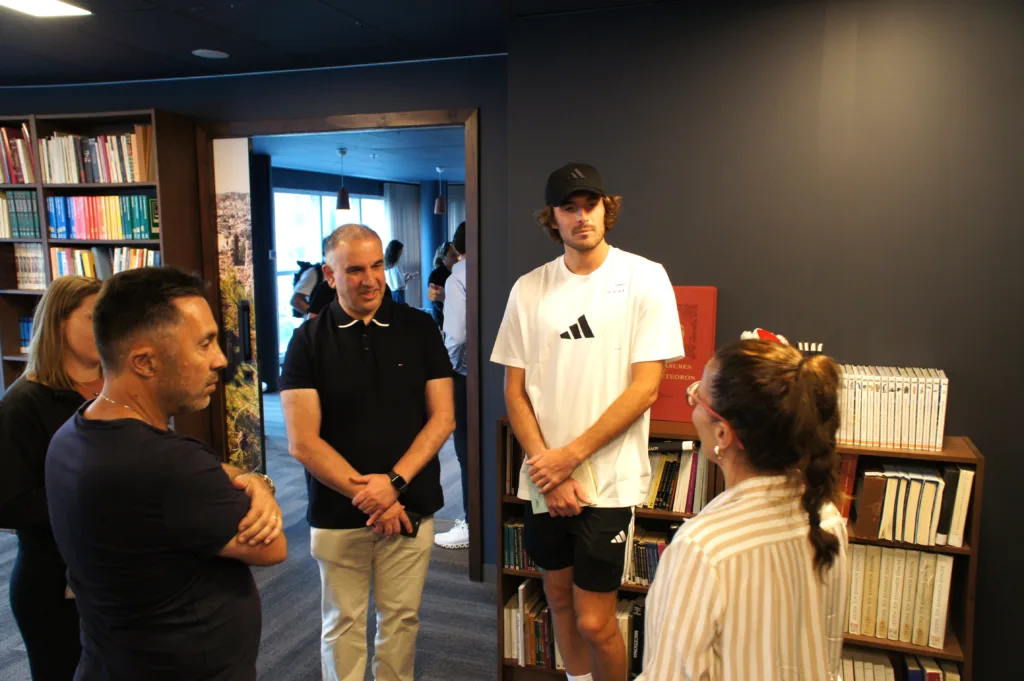 Stefanos Tsitsipas visited the Greek Centre in Melbourne. All photos: Astrini Kopeloudi- Wallace.