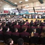 3. Whole School watches on at the Leaders Induction Assembly