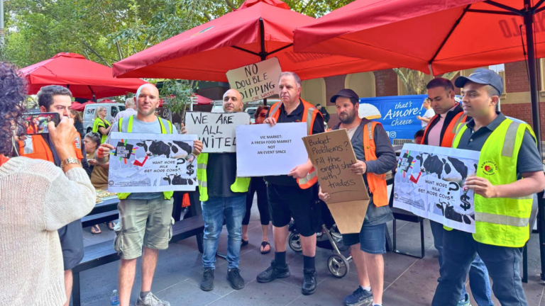 ‘They’re bleeding us dry’: Queen Victoria Market’s fruit and veggie traders strike