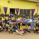 Me with donated items brought from Australia