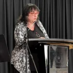 Moira Triantafyllou, Acting Coordinator of Educational Affairs of the Greek Consulate of Melbourne addressed those present. (1)