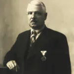 3. Michail Angelou wearing the medal he received from the Austrians for his contribution in the battle of Gallipoli during World War 1 while serving in the Ottoman Army.