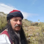 Costumed Panagiotis Batsikouras