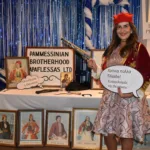 Irene Tsianakas at a Papaflessas photo booth during one of the annual 23rd March dances, an event that is documented within the social club’s constitution