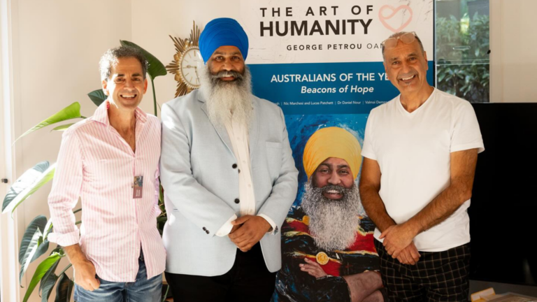 George Petrou unveils new portrait series ‘The Art of Humanity’ at private viewing