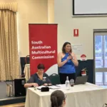 Ms-Chloe-Kourakis-addressing-forum-attendees-with-Ms-Luisa-Greco