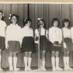 Spiridoula Demetriou and classmates recite poems at Greek school