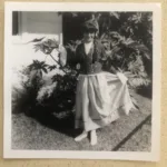 Spiridoula Demetriou dressed as Amalia as a young girl