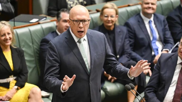 Liberal leader Peter Dutton pledges cheaper fuel and fewer bureaucrats in Budget reply