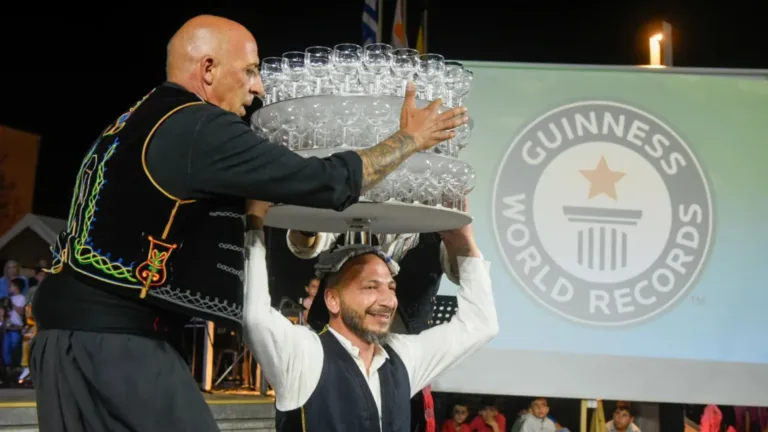 Cypriot dancer sets new Guinness World Record with 416 glasses balanced on head
