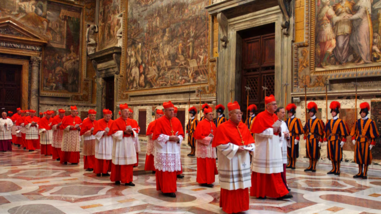 What happens when the papacy becomes vacant? Key terms and traditions