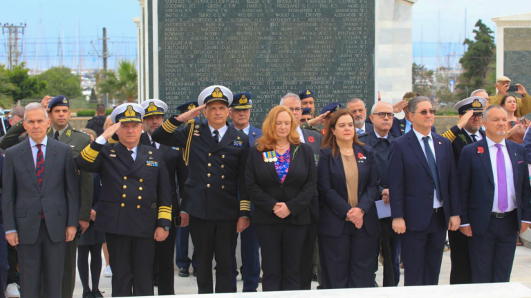 Moving ceremony for ANZAC Day at the Phaleron War Cemetery in Athens