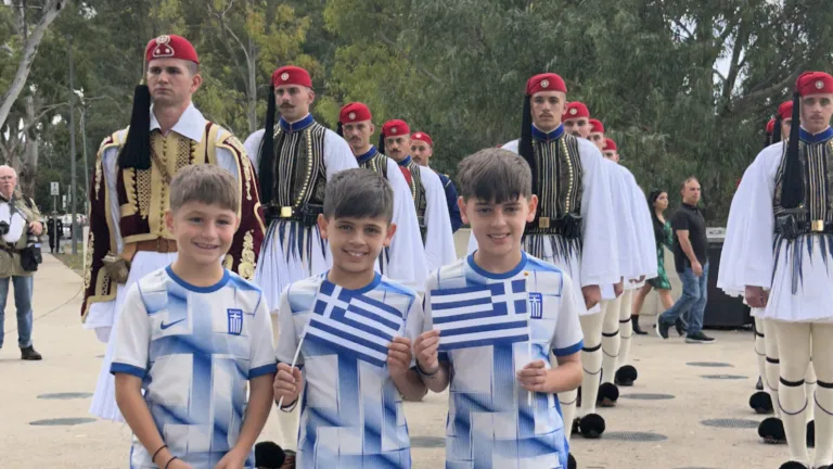 Historic ties remembered as Greece’s Evzones march in Adelaide’s ANZAC Day parade