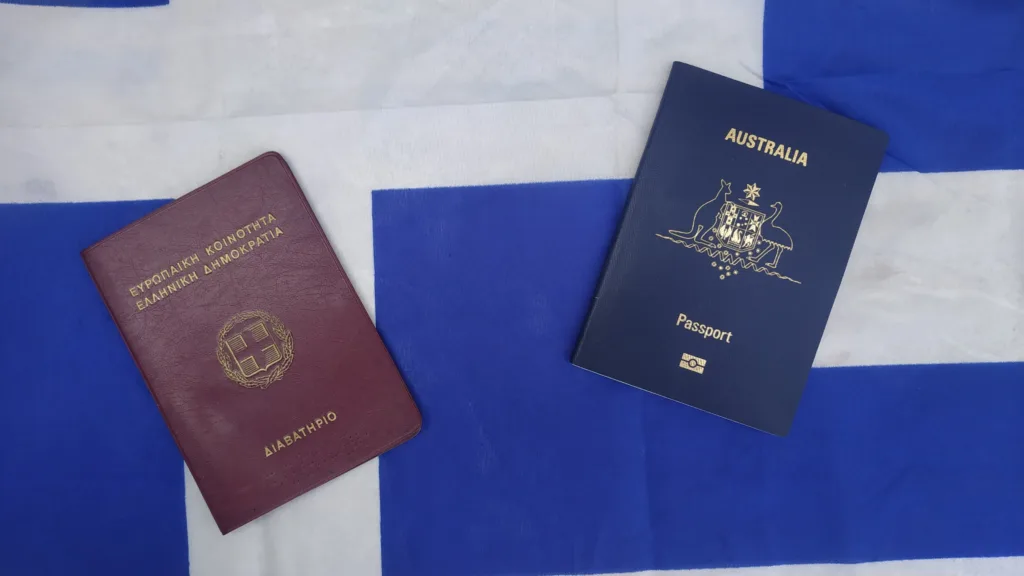 Greek and Australian passports