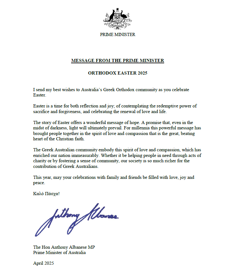 albanese easter message