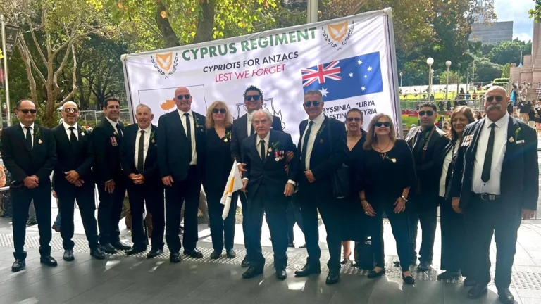 104-year-old leads Cypriot contingent at Sydney’s ANZAC Day march