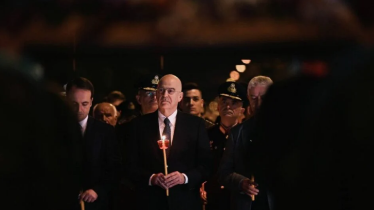 Greek Defence Minister Dendias visits Panagia Inousson for Easter