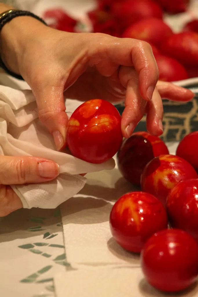 red eggs