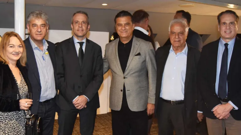Greek Orthodox Community of NSW Board members meet with Panathinaikos BC President
