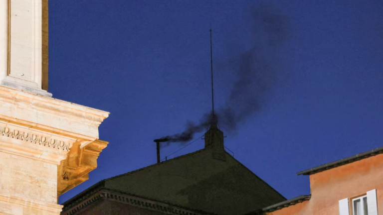 Black smoke rises as first vote fails to elect new pope in Vatican conclave